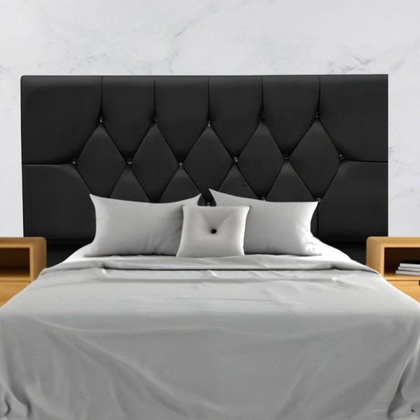 Encontraproduto.com.br - Cabeceira Cama Box Estofada Solteiro 90 Cm Suede Melissa Cor:preto