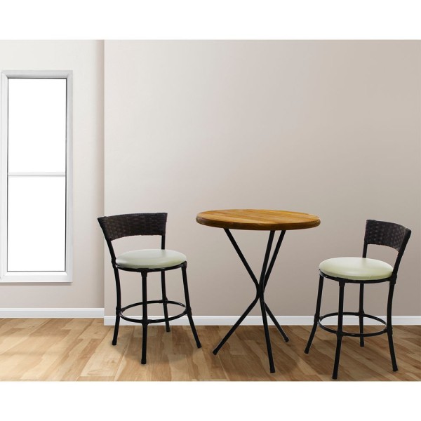 Encontraproduto.com.br - 2 Banquetas Forts Baixa Ferro Fibra Preto Com Bistrô E Assento Branco