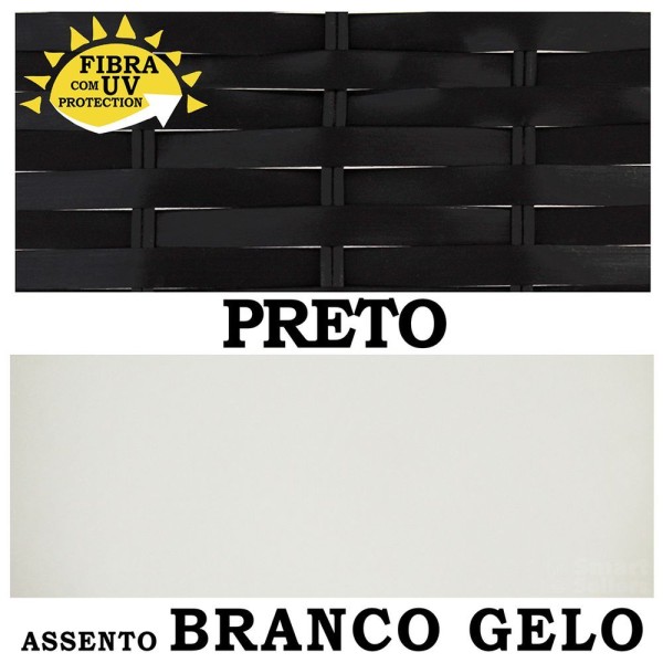 Encontraproduto.com.br - 2 Banquetas Forts Baixa Ferro Fibra Preto Com Bistrô E Assento Branco