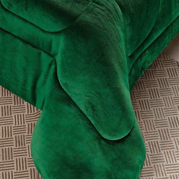 Encontraproduto.com.br - Edredom Insinuante Solteiro Dupla Face Sherpa Toque Lã Carneiro - Esmeralda