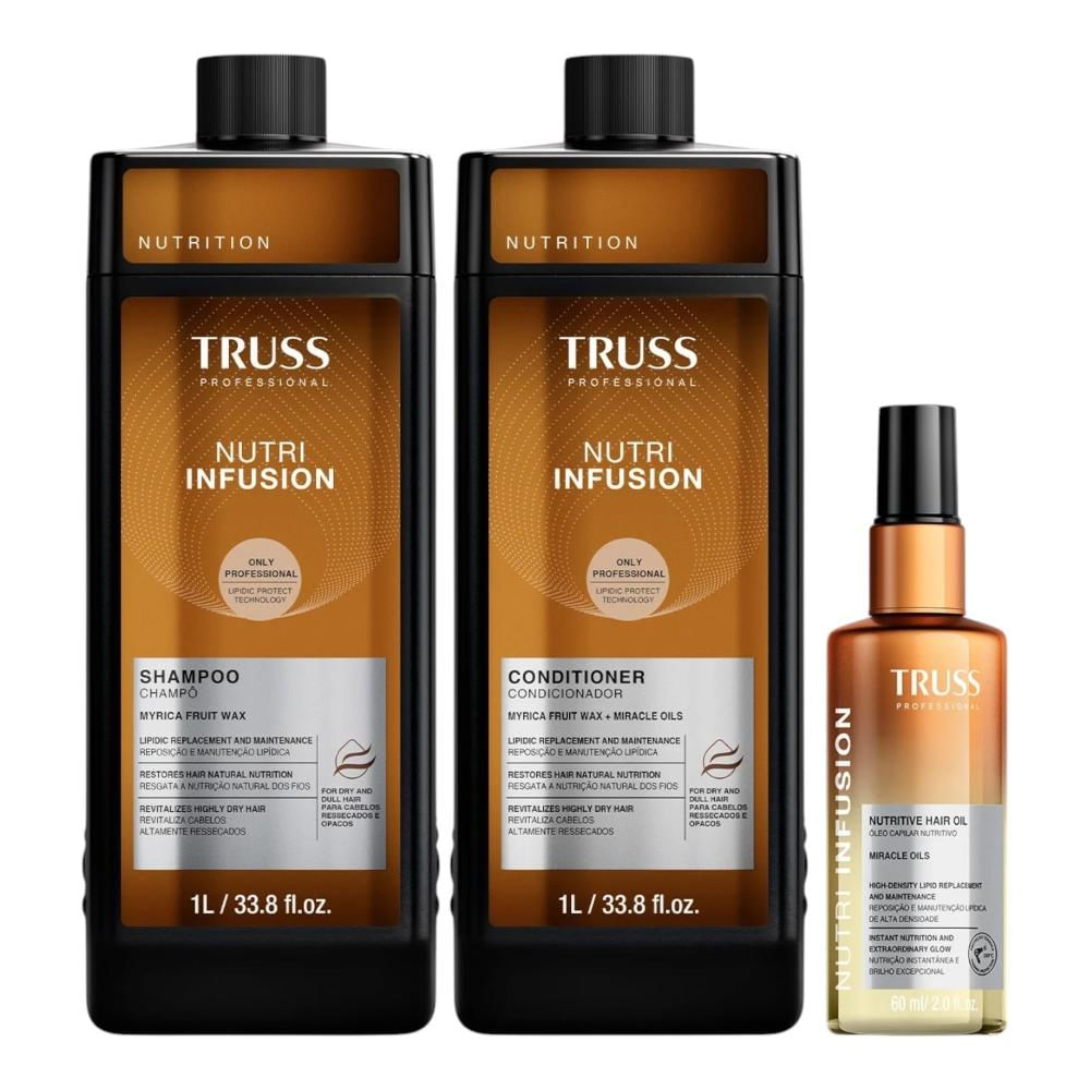 Kit Truss Nutri Infusion - Shampoo 1L + Condicionador 1L + Óleo 60ml