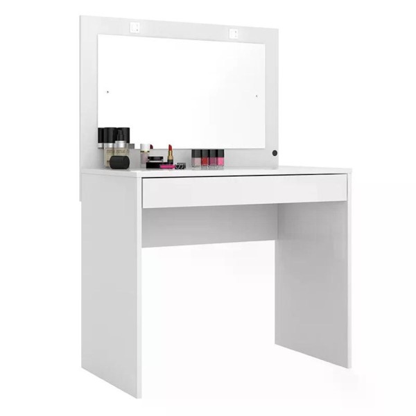 Encontraproduto.com.br - Penteadeira Camarim Atraente Com Banqueta Ideal Branco - Demóbile Branco