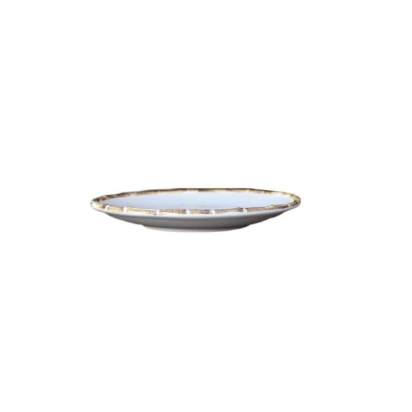 Encontraproduto.com.br - Jogo 4 Pratos De Sobremesa 20cm Com Borda De Bambu 1ª Linha