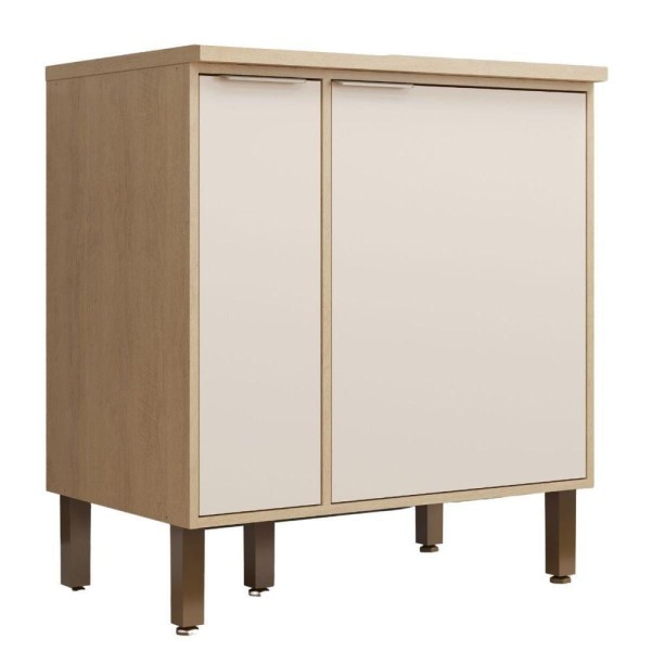 Encontraproduto.com.br - Balcão Para Cooktop Com Porta Condimento 80Cm Micheli Carvalho Off