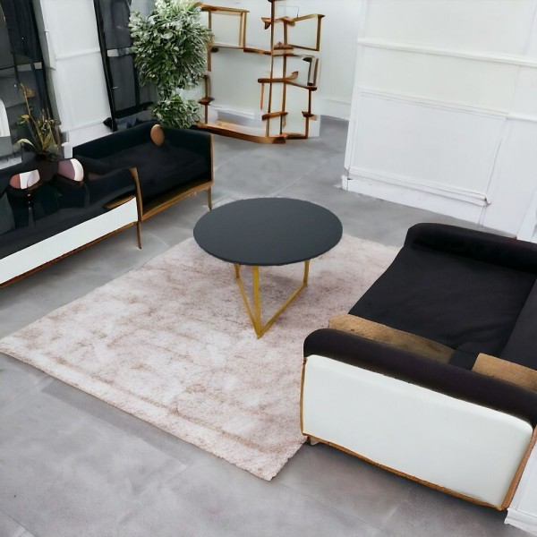 Encontraproduto.com.br - Mesa De Centro Jade Base De Aço Tampo Mdf Decorativa Moderna