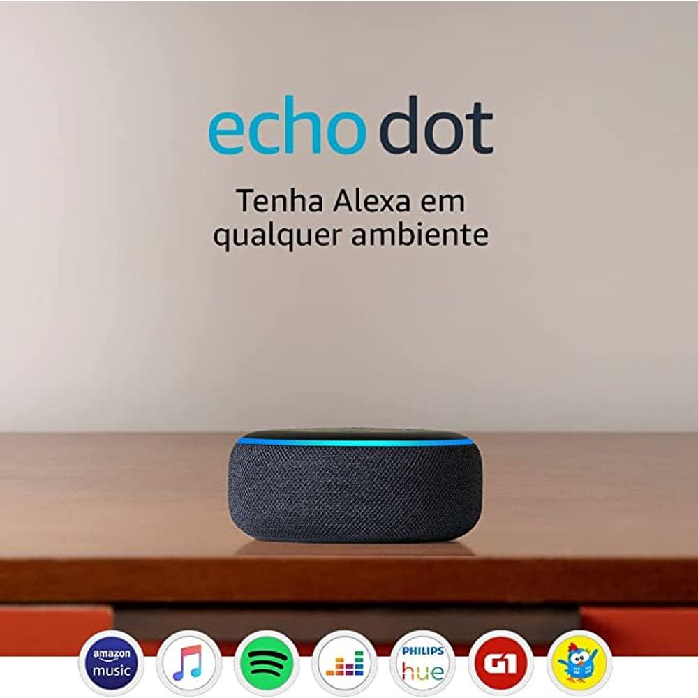 Encontraproduto.com.br - Echo Dot (3ª Geração): Smart Speaker Com Alexa - Cor Preta