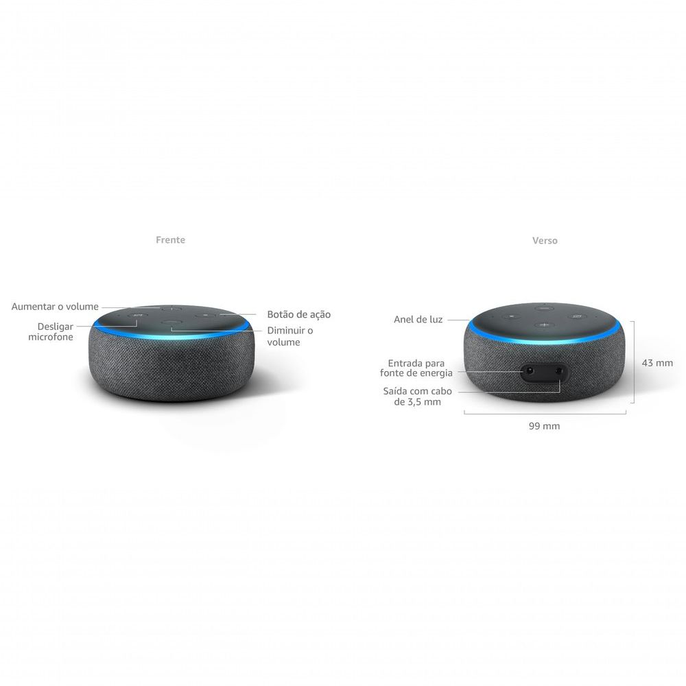 Encontraproduto.com.br - Echo Dot (3ª Geração): Smart Speaker Com Alexa - Cor Preta