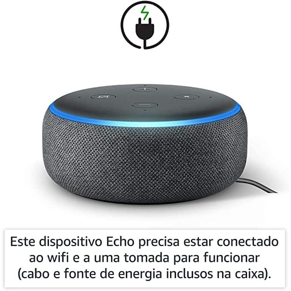 Encontraproduto.com.br - Echo Dot (3ª Geração): Smart Speaker Com Alexa - Cor Preta
