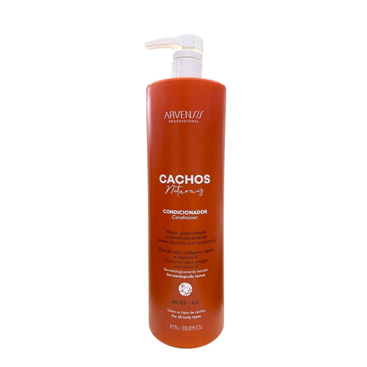 Encontraproduto.com.br - Kit Arvensis Professional Cachos Naturais - Shampoo 1L + Condicionador 1L + Máscara 500g + Ativador De Cachos 300ml
