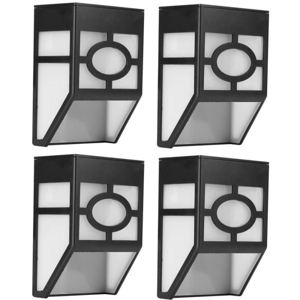 Encontraproduto.com.br - Luminaria Solar Parede Kit 4 Uni Arandela Spot Luz Led