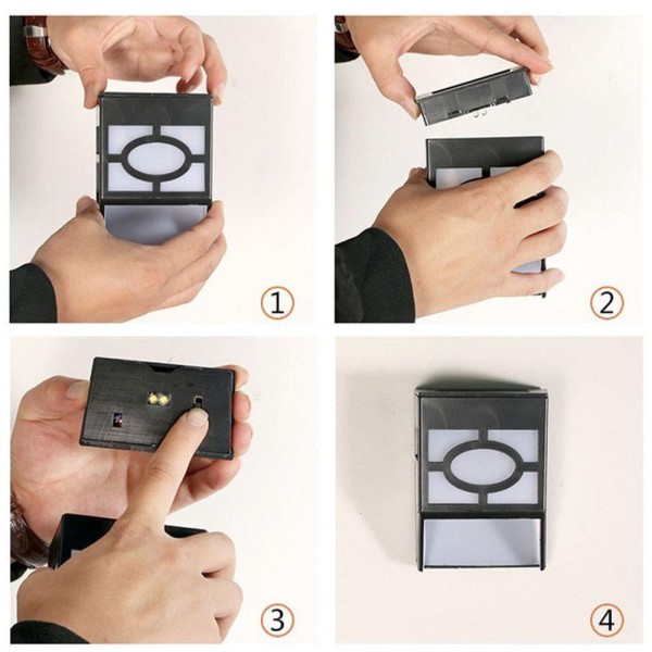 Encontraproduto.com.br - Luminaria Solar Parede Kit 4 Uni Arandela Spot Luz Led