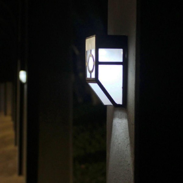 Encontraproduto.com.br - Luminaria Solar Parede Kit 4 Uni Arandela Spot Luz Led