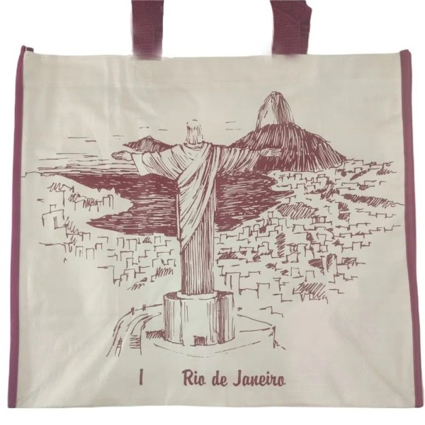 Encontraproduto.com.br - Bolsa Ecologica Sacola Reutilizavel Kit 5 Unidades Compras Mercado Pratica Resistente Alça Dobravel