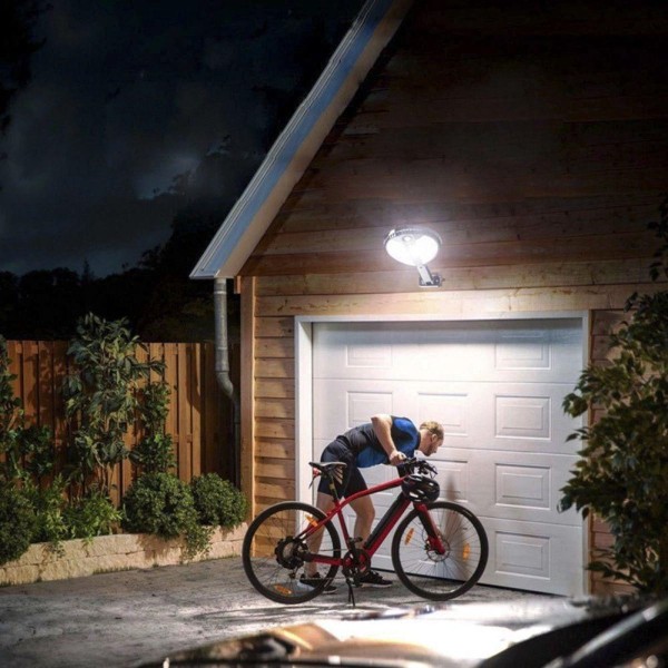 Encontraproduto.com.br - Luminaria Solar Led Sensor De Presença Movimento Controle Casa Rua Jardim Quintal Empresa Iluminaçao