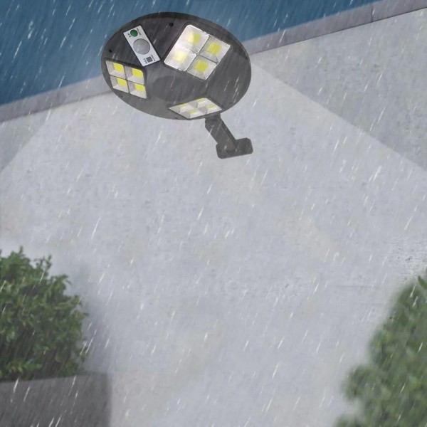 Encontraproduto.com.br - Luminaria Solar Led Sensor De Presença Movimento Controle Casa Rua Jardim Quintal Empresa Iluminaçao