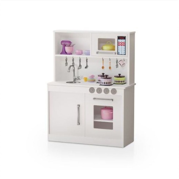 Encontraproduto.com.br - Kit Cozinha Princesinha Infantil Branco Mdf Master Chefe