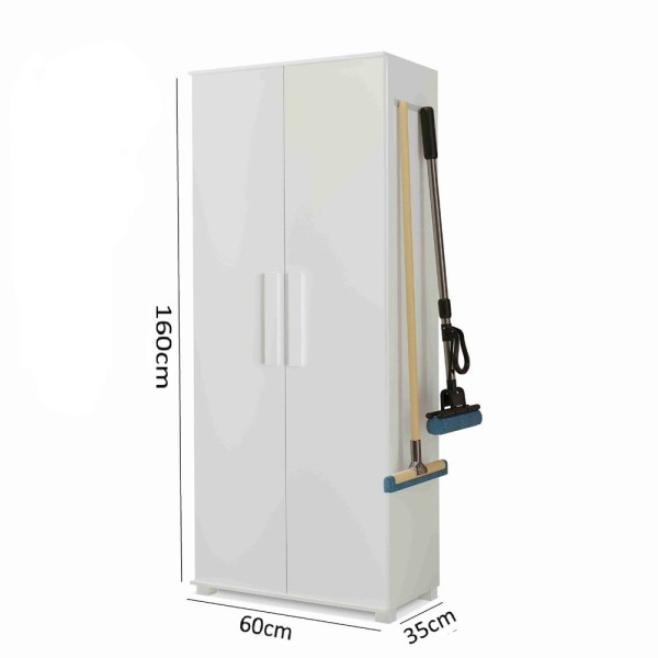 Encontraproduto.com.br - Organizador De Lavanderia Multiuso Tuty C/ 2 Portas Branco