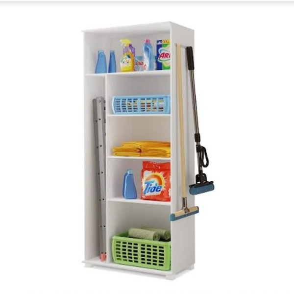 Encontraproduto.com.br - Organizador De Lavanderia Multiuso Tuty C/ 2 Portas Branco