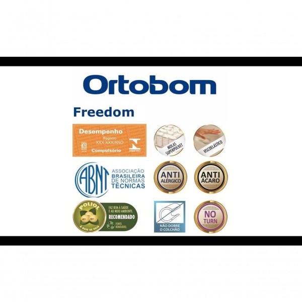 Encontraproduto.com.br - Conjunto Box E Colchão Mola Superpocket Super King Freedom Ortobom