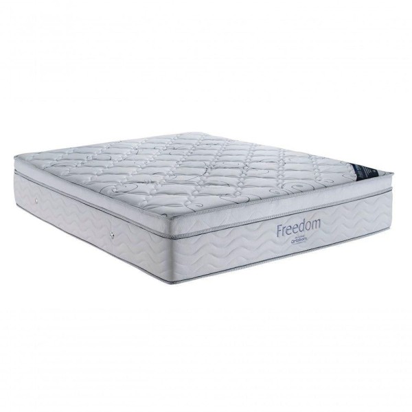 Encontraproduto.com.br - Conjunto Box E Colchão Mola Superpocket Super King Freedom Ortobom