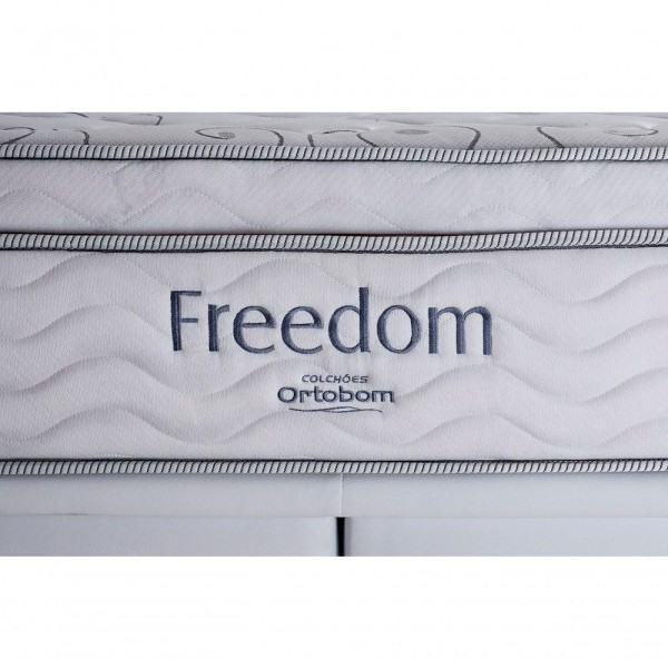 Encontraproduto.com.br - Conjunto Box E Colchão Mola Superpocket Super King Freedom Ortobom