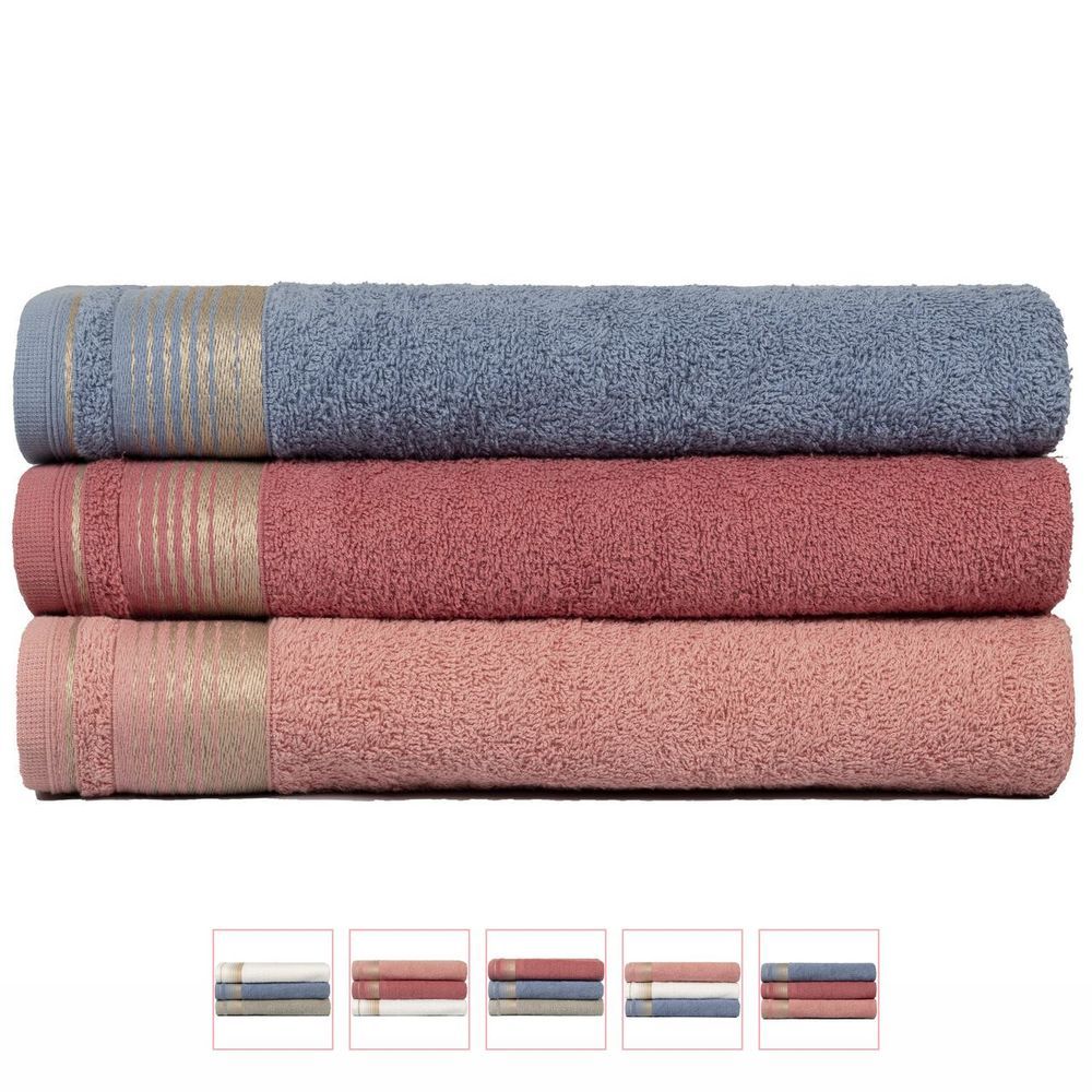 Encontraproduto.com.br - Kit 3 Toalhas De Rosto Sublime 45x80cm - Central Toalhas - Kit 5