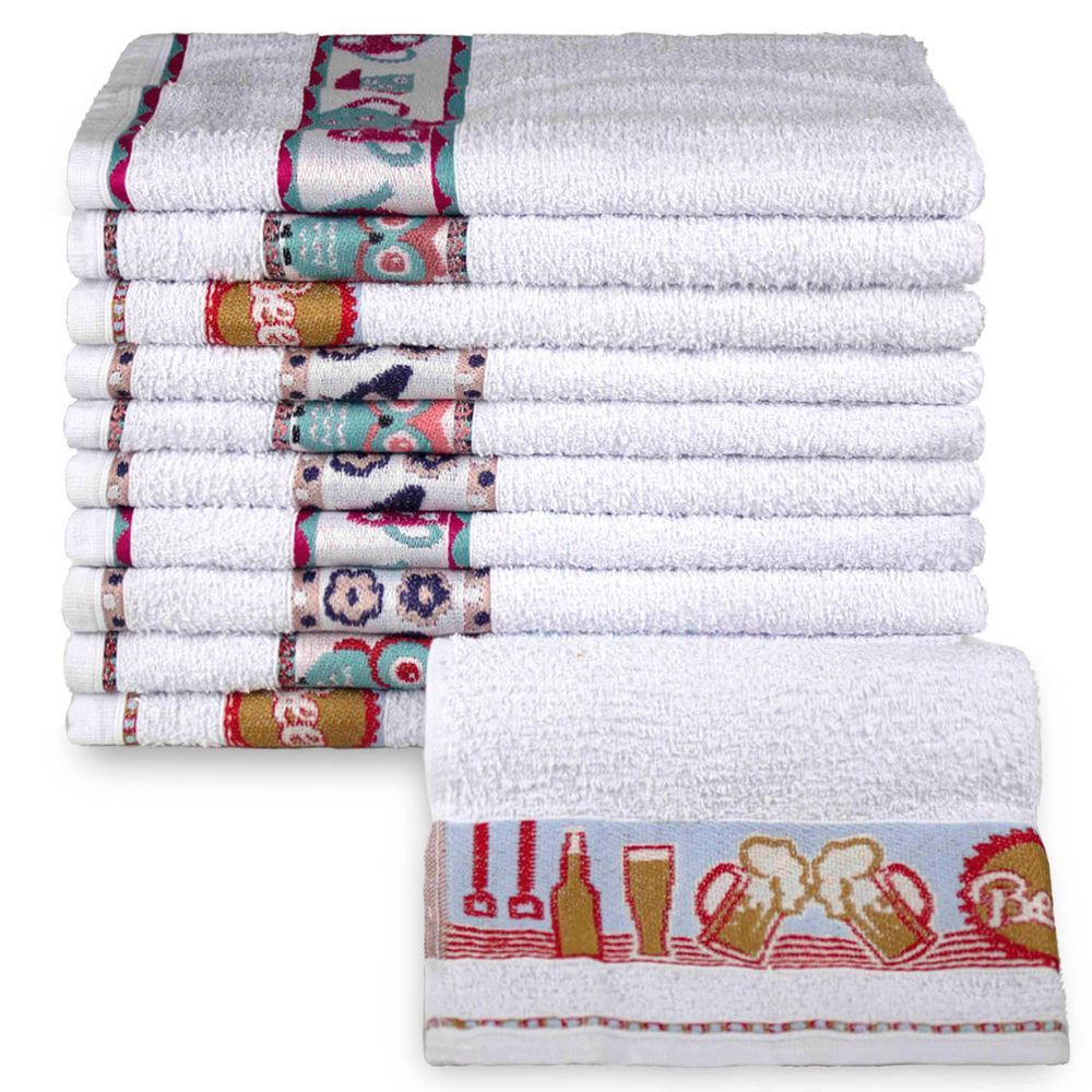 Encontraproduto.com.br - Kit 20 Panos De Prato Atoalhado Premium - Central Toalhas