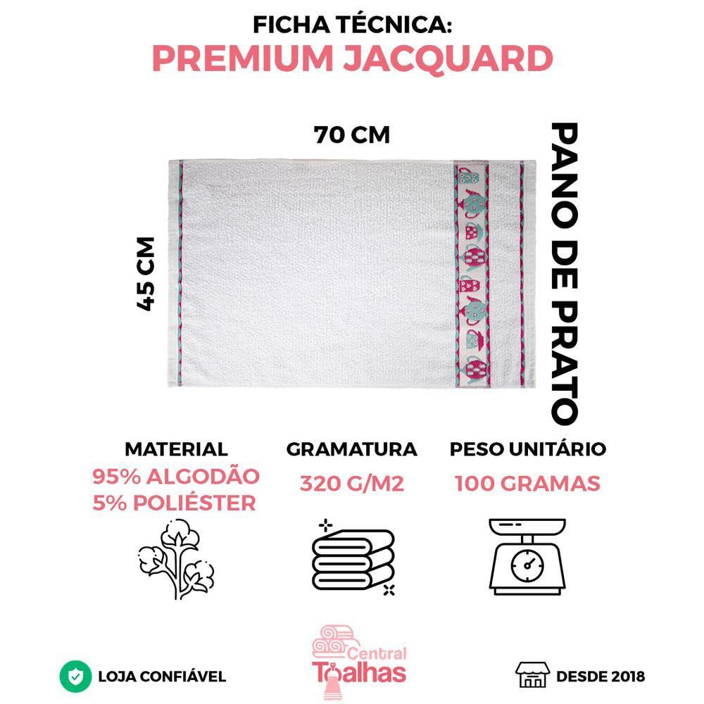 Kit 50 Panos De Prato Atoalhado Premium - Central Toalhas