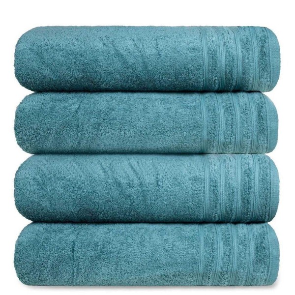 Encontraproduto.com.br - Kit 4 Toalha Gigante Banhão Fio Penteado 100% Algodão Twist - Verde
