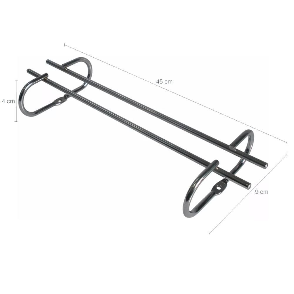 Encontraproduto.com.br - 4 Suportes Organizadores De Armário Porta Taças Cromado 42cm