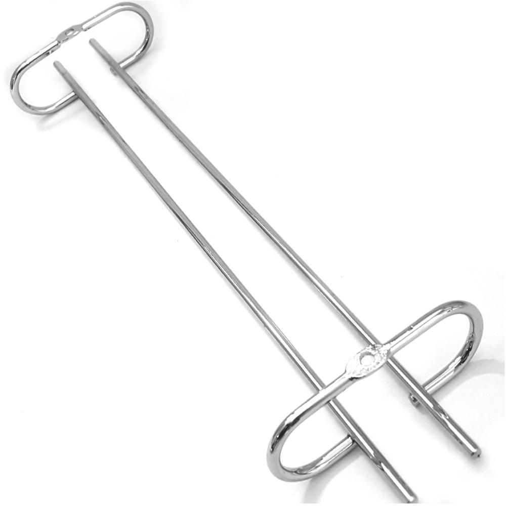 Encontraproduto.com.br - 4 Suportes Organizadores De Armário Porta Taças Cromado 42cm