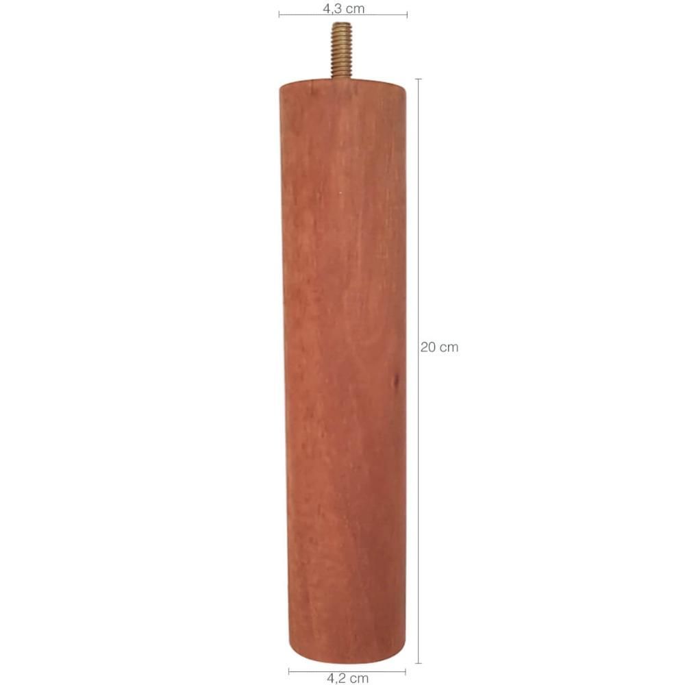 Encontraproduto.com.br - Kit 12 Pes Para Cama Box Casal Pés De Madeira 20cm Pé Palito