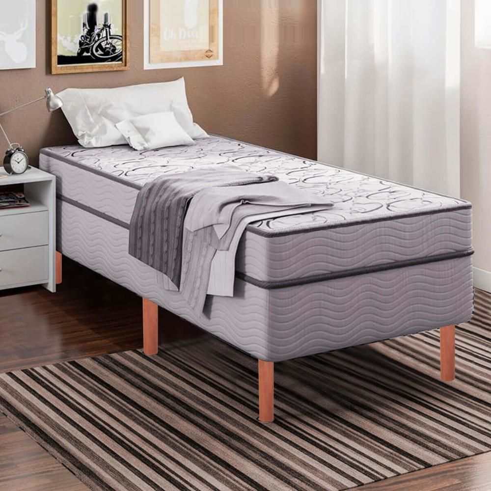 Encontraproduto.com.br - Kit 12 Pes Para Cama Box Casal Pés De Madeira 20cm Pé Palito