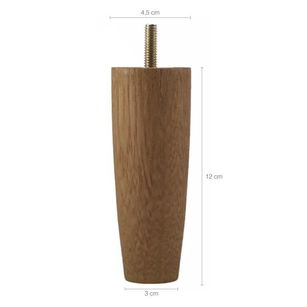 Encontraproduto.com.br - Kit 12 Pés Para Cama Solteiro 12cm Pé Cama Box Em Madeira