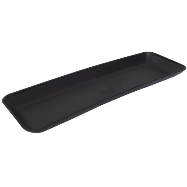 Encontraproduto.com.br - Kit 40 Petisqueiras Prato Porta Petisco Retangulares Grande Coza Preto