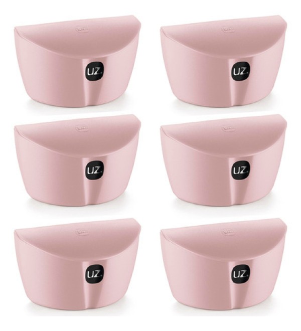 Kit 6 Saleiros Com Tampa Porta Sal Cozinha 500ml Plástico Uz Preto