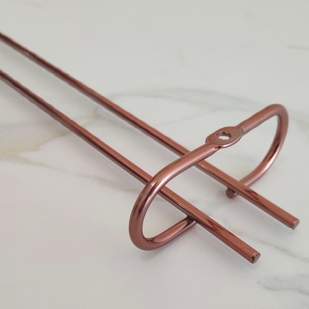 Encontraproduto.com.br - Conjunto 10 Organizadores Suportes De Taças 42cm Porta Taças Retos Rose Gold