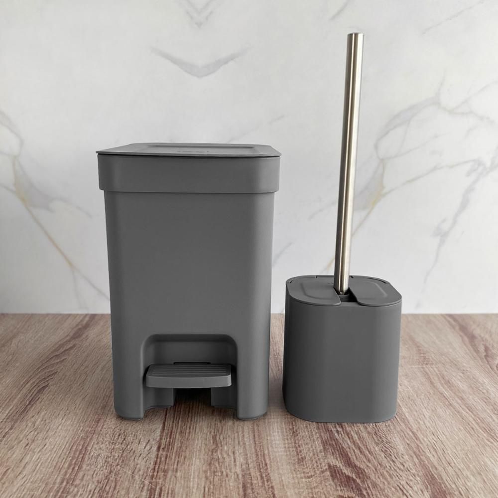 Encontraproduto.com.br - Conjunto 2 Escovas Sanitárias Com Suportes Para Banheiro Lavabo Polipropileno Dual Ou Chumbo