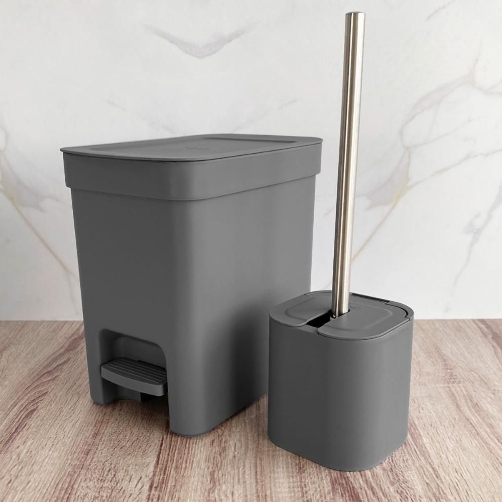 Encontraproduto.com.br - Conjunto 2 Escovas Sanitárias Com Suportes Para Banheiro Lavabo Polipropileno Dual Ou Chumbo