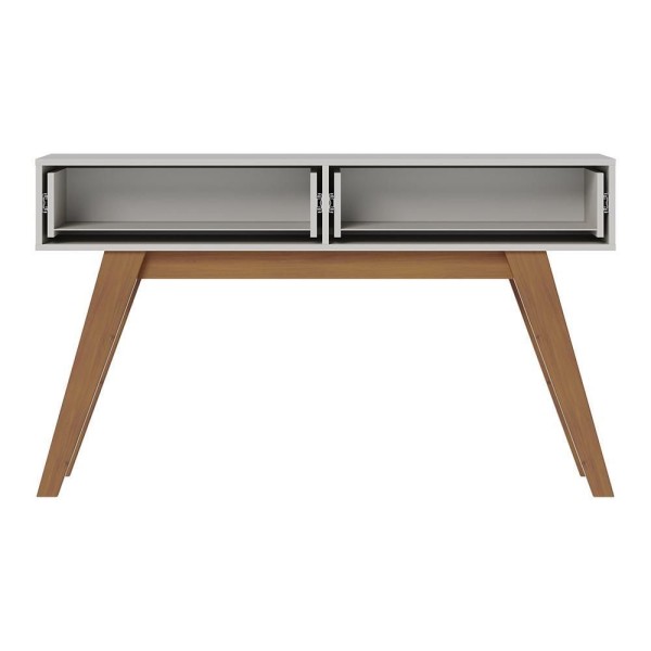 Encontraproduto.com.br - Sala De Jantar Noronha Buffet, Cristaleira E Aparador Off White Matte Freijó - Colibri Off White Matte Freijó