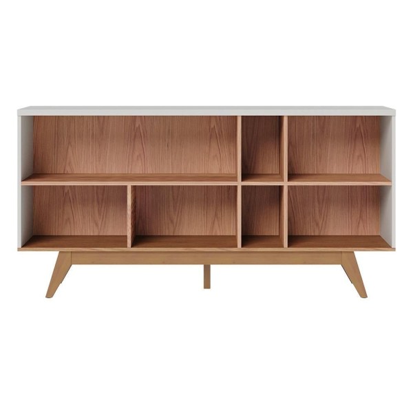 Encontraproduto.com.br - Sala De Jantar Noronha Buffet, Cristaleira E Aparador Off White Matte Freijó - Colibri Off White Matte Freijó
