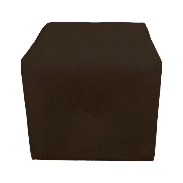 Encontraproduto.com.br - Kit 2 Puff Retangular Elo Para Sala e Quarto Suede Marrom