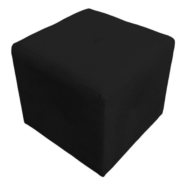 Encontraproduto.com.br - Kit 2 Puff Retangular Elo Para Sala e Quarto Suede Preto