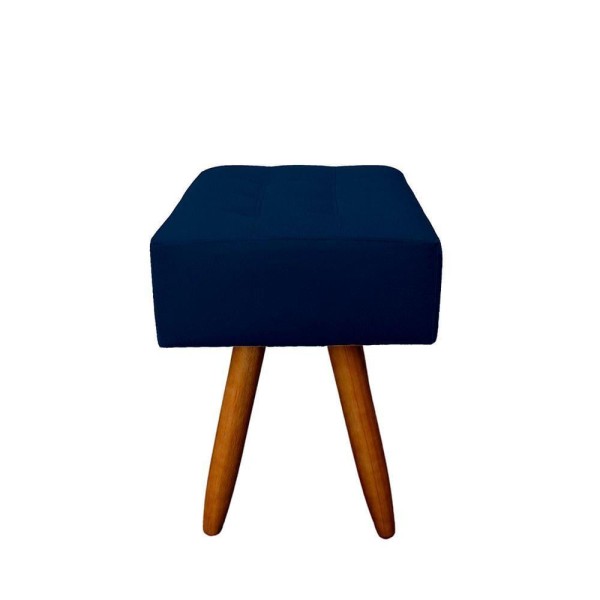 Encontraproduto.com.br - Kit 2 Puff Retangular New Para Sala e Quarto Suede Azul