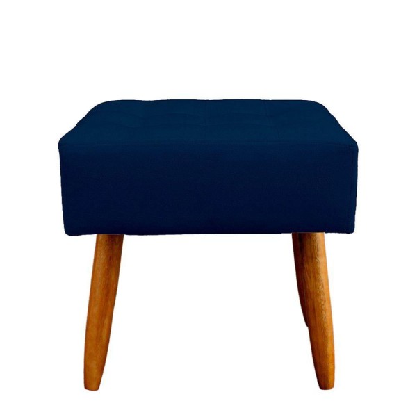 Encontraproduto.com.br - Kit 2 Puff Retangular New Para Sala e Quarto Suede Azul