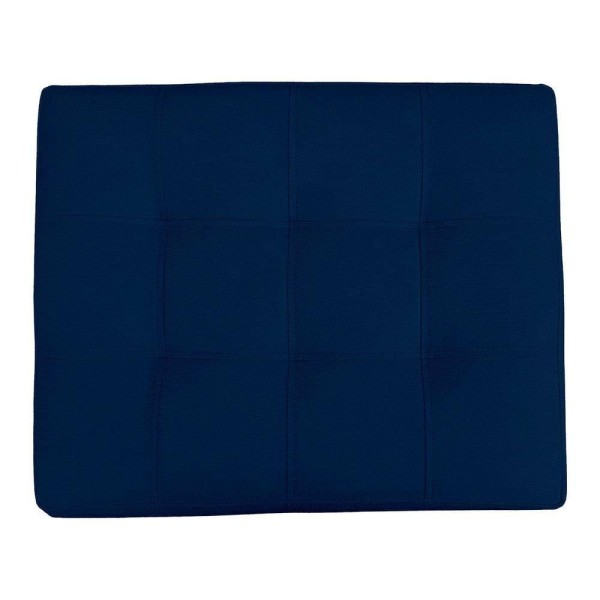 Encontraproduto.com.br - Kit 2 Puff Retangular New Para Sala e Quarto Suede Azul