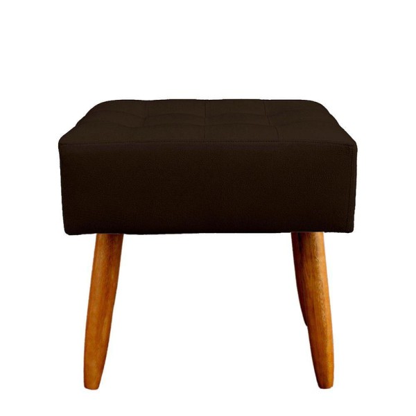 Encontraproduto.com.br - Kit 2 Puff Retangular New Para Sala e Quarto Suede Marrom