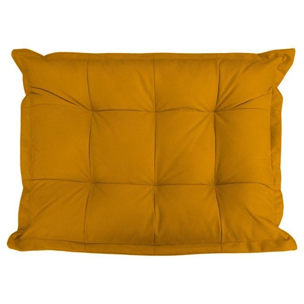 Encontraproduto.com.br - Puff Opala Retangular Para Sala e Quarto Suede Amarelo