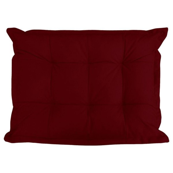 Encontraproduto.com.br - Puff Opala Retangular Para Sala e Quarto Suede Bordo