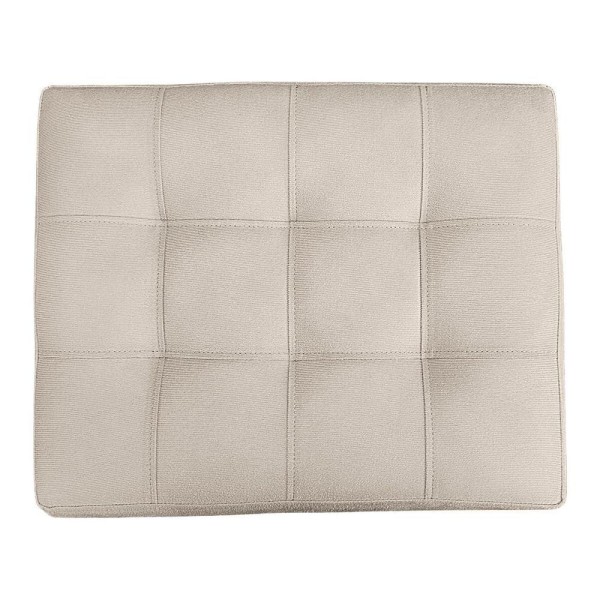 Encontraproduto.com.br - Puff Retangular New Para Sala e Quarto Suede Bege